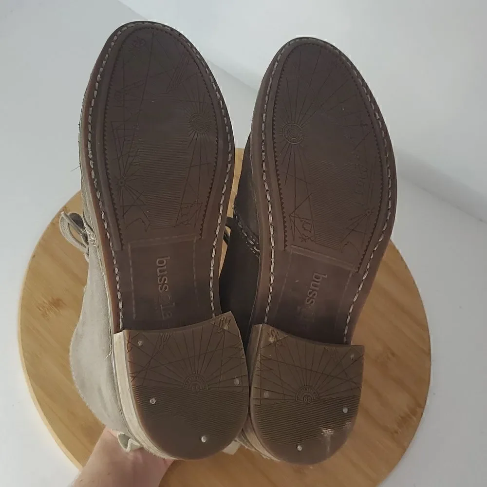 Bussola Suede Leather Chukka Boots Sevilla in Fossil Tan Brown Women EU 39 8 US